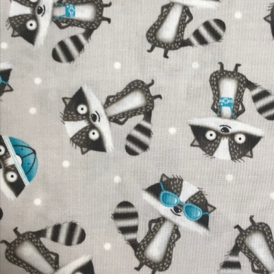 Baumwolle | welcome to our neighborwood | Waschbär hellgrau